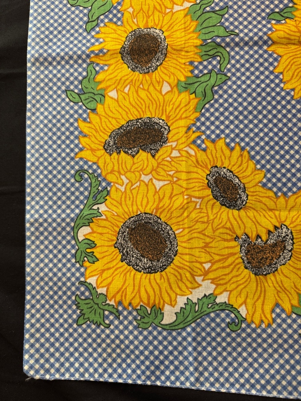Vintage Sunflower Bandana Scarf - Picture 5 of 8